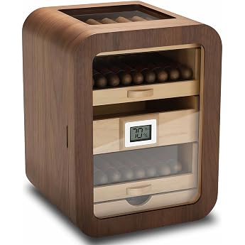 Large Cigar Humidor Cabinet with Digital Hygrometer and Spanish Cedar Wood Ideal for Storage and Gift