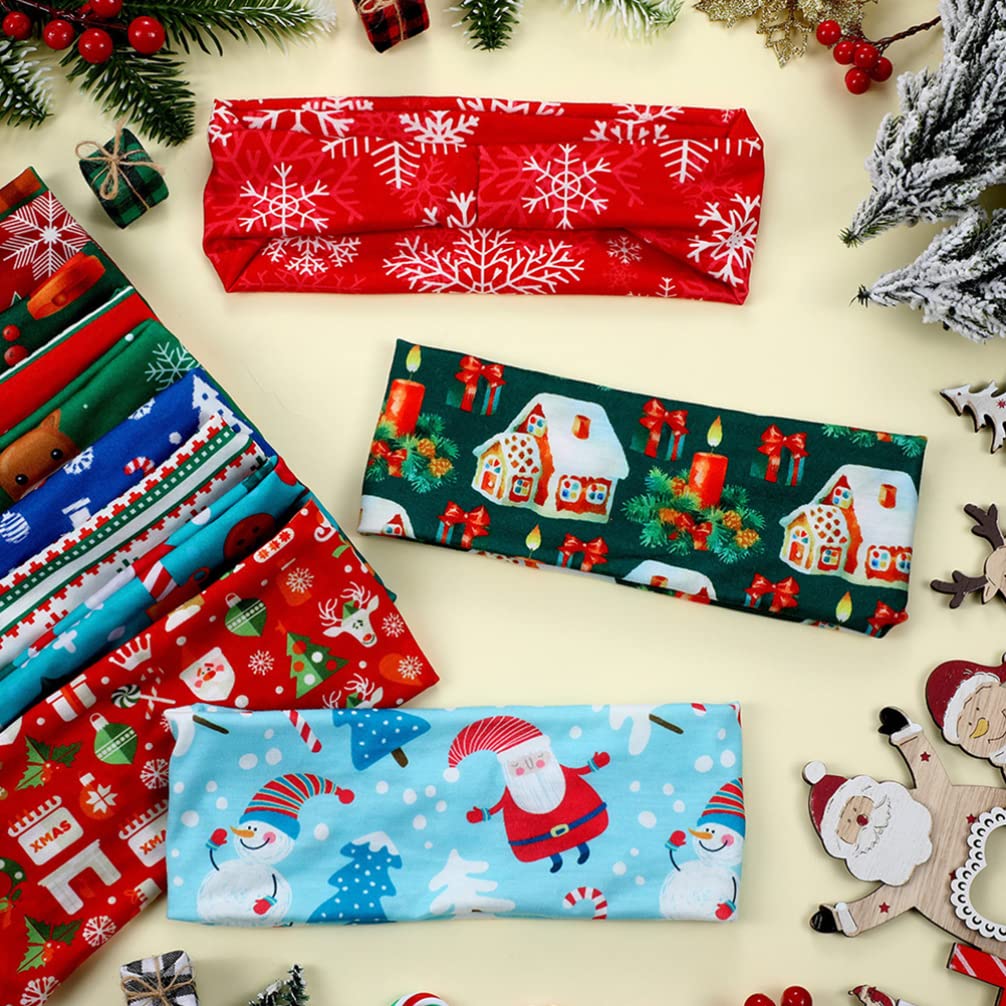 12pcs fitness polyester headbands absorb sweat yoga Christmas Headbands Sweatband scarf running headband cotton Christmas Theme Headband headgear sports Yoga Hair Band - Image 3
