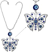 Vista 8 de LUCKBOOSTIUM Car Charm Evil Eye Keychain & Protection, Evil Eye Car Hanging Ornament, Home and Rear View Mirror Accessories