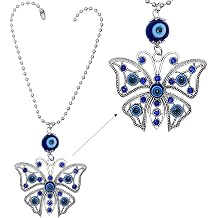 LUCKBOOSTIUM Car Charm Evil Eye Keychain & Protection, Evil Eye Car Hanging Ornament, Home and Rear View Mirror Accessories