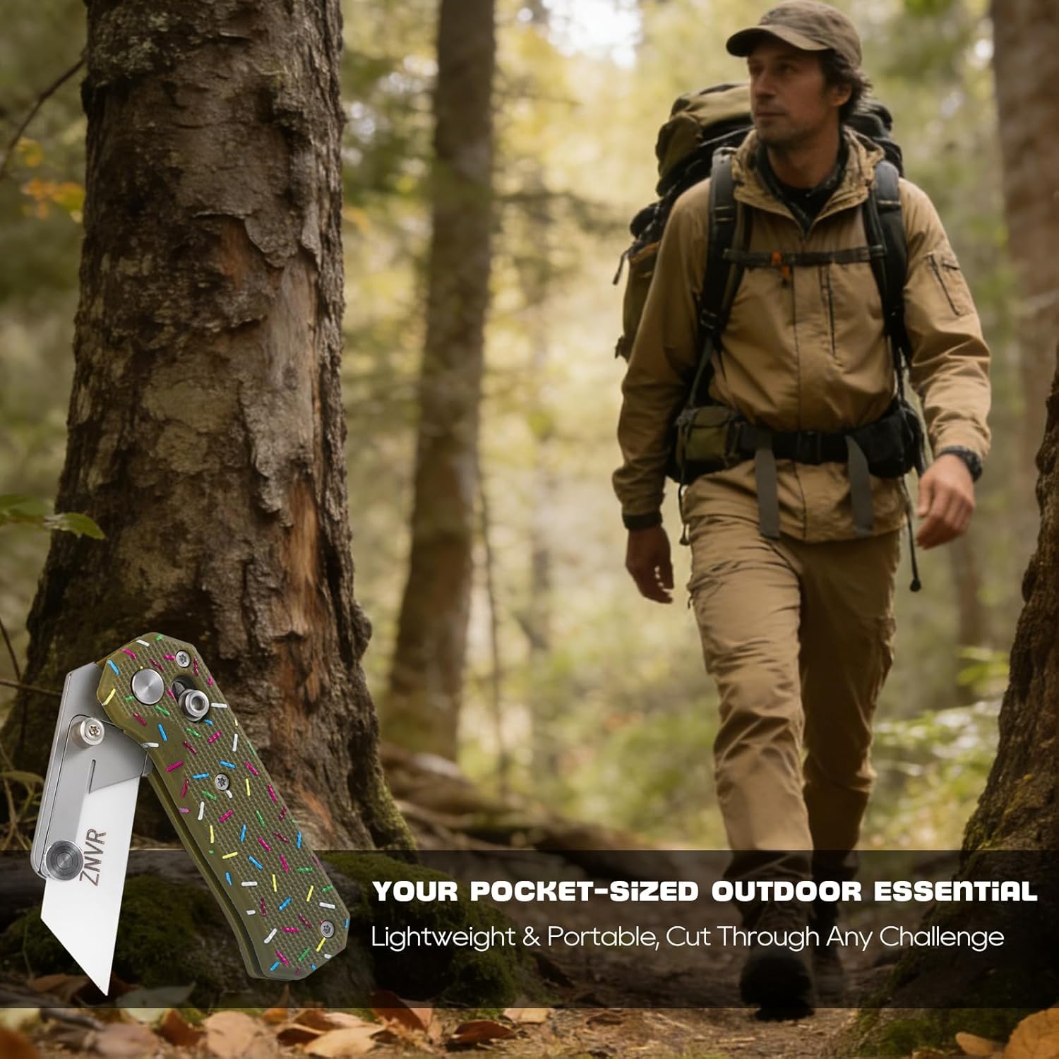 Premium Folding Utility Knife with 5 Extra Ceramic Blades, Box Cutter, Heavy duty & Lightweight Design, G10 Handle, Pocket clip, safety Lock, EDC Pocket Knife for home, Office, Factory, Camping
