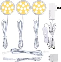 Vista 1 de Kit de iluminación LED de Meigour para debajo o encima del mostrador, iluminación de acento para gabinete de cocina, enchufe de pared con cable