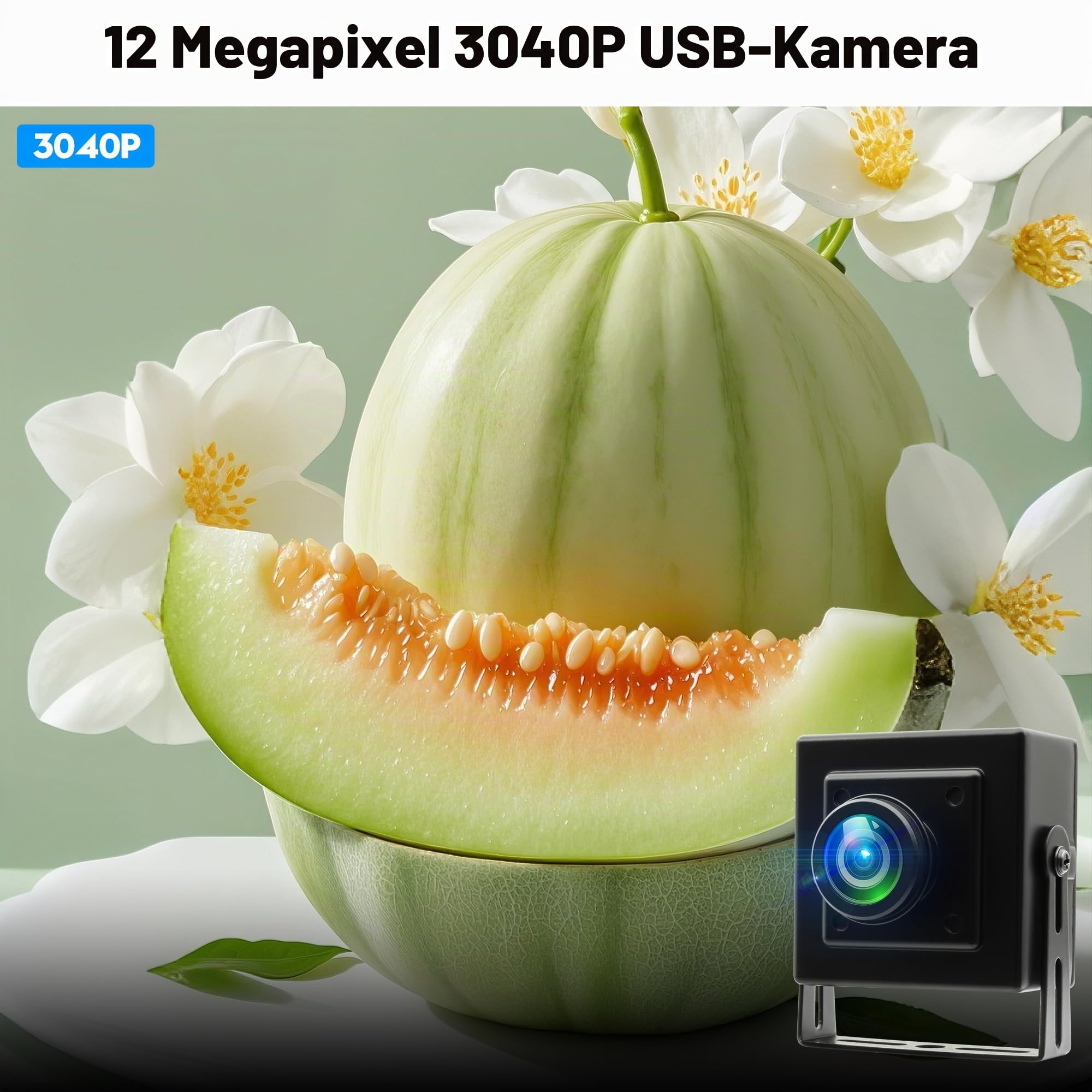 ELP 12MP 4K USB-Kamera,120 fps High-Speed-Webcam mit Sternenlichtfunktion für schwache Beleuchtung 185°-Fisheye-Weitwinkelobjektiv, Plug & Play für Lightburn Inspektion Mikroskop und 3D-Drucker