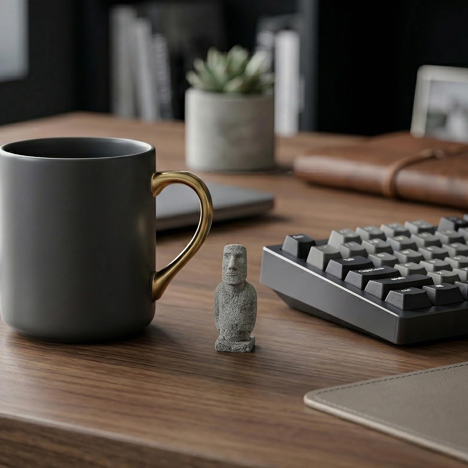Easter Island Moai Statue, Small 2.8 Inch Shelf Decor Figurine image 5