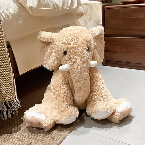 Miniatura 4 de Animales de peluche de elefante grande de 19.2 pulgadas, juguete de peluche de elefante inteligente para niños, niñas y mujeres, decoración de
