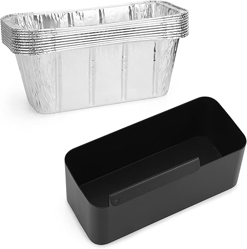 Stanrbroil - Taza de grasa para parrilla de chef de campamento con forro de aluminio para bandejas de goteo (paquete de 10), taza para soporte de