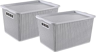 Onion and Potato Storage Baskets,Stackable Plastic Pantry Bins with Lids,BPA-Free, Multifunctional Organizers for Kitchen, Countertop, and More Vegetable Storage Pantry Baskets Organization