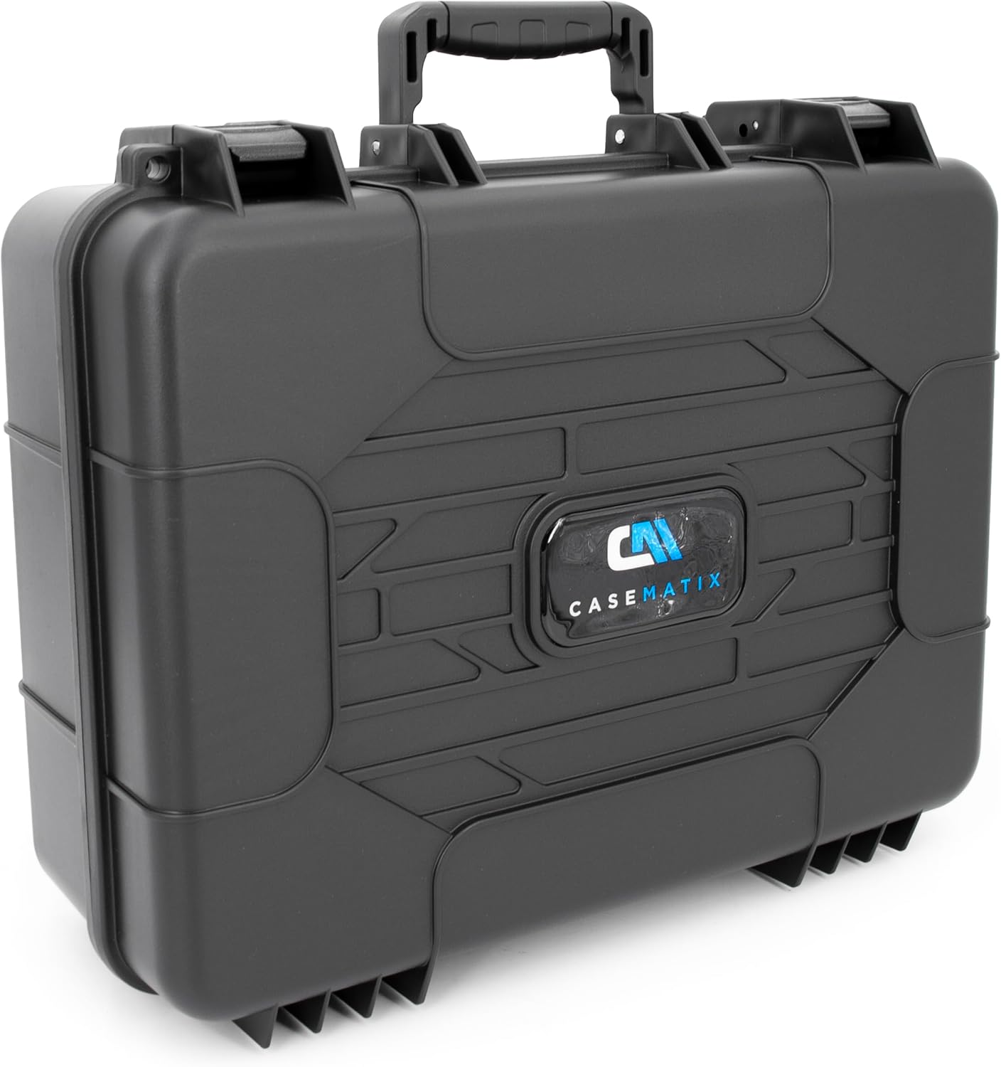 CASEMATIX Wireless Microphone Case for 12 Mics – Customizable Hard Shell Mic Case with Diced Foam – Fits Handheld Wireless Mic Systems – Compatible with Shure, Sennheiser, AKG, Audio Technica