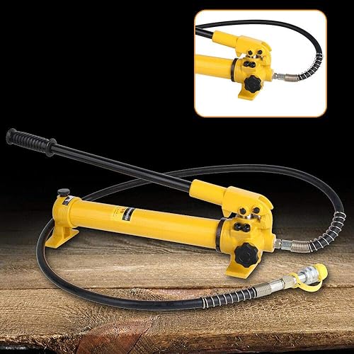 Miniatura 3 de LOYALHEARTDY Bomba manual hidráulica CP-700, bomba manual hidráulica ligera 10000PSI para cilindros hidráulicos de Ram de 10 toneladas
