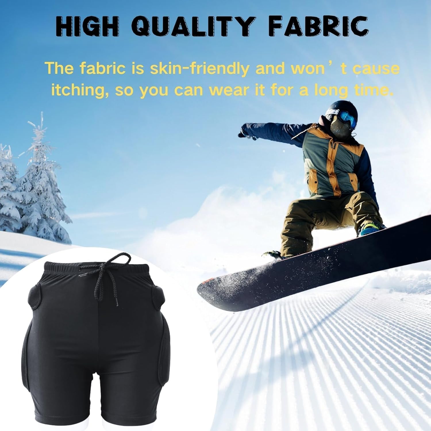 Hip Pads Seniors, Premium Hip Protectors for Elderly, Comfortable and Breathable, Anti-Fall, 2 cm/0.8in Thicken Eva for Falls Injury, Unisex Hip Pants