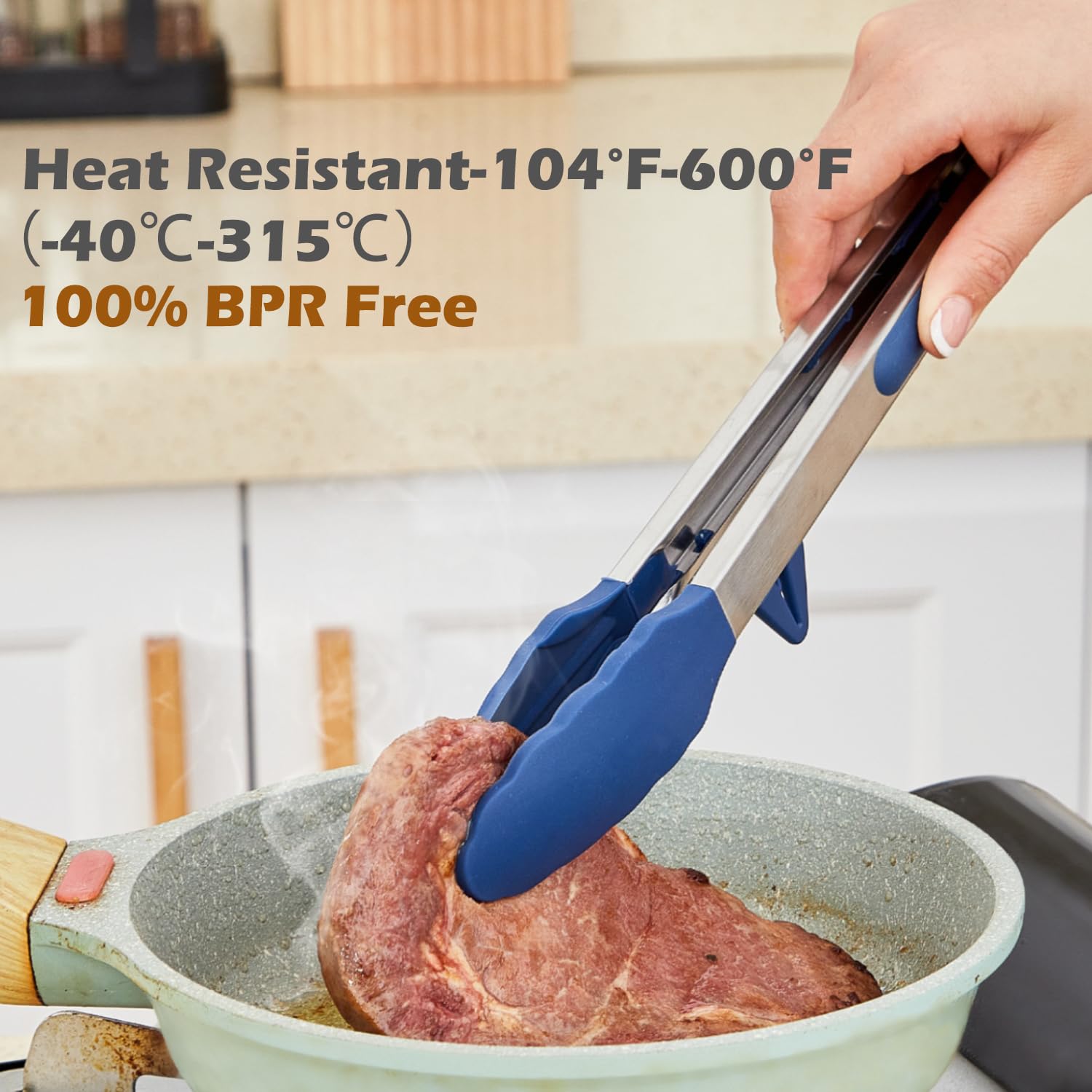 5-teiliges Silikonzangen-Set, 7 Zoll – Bunte Küchenzangen Für Salat, Grillen & Kochen