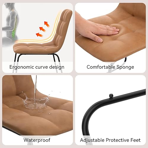 Miniatura 5 de Juego de 2 sillas redondas de mesa de comedor de 31.5 pulgadas para 2, pequeñas sillas de mesa de comedor que ahorran espacio, juegos de comedor