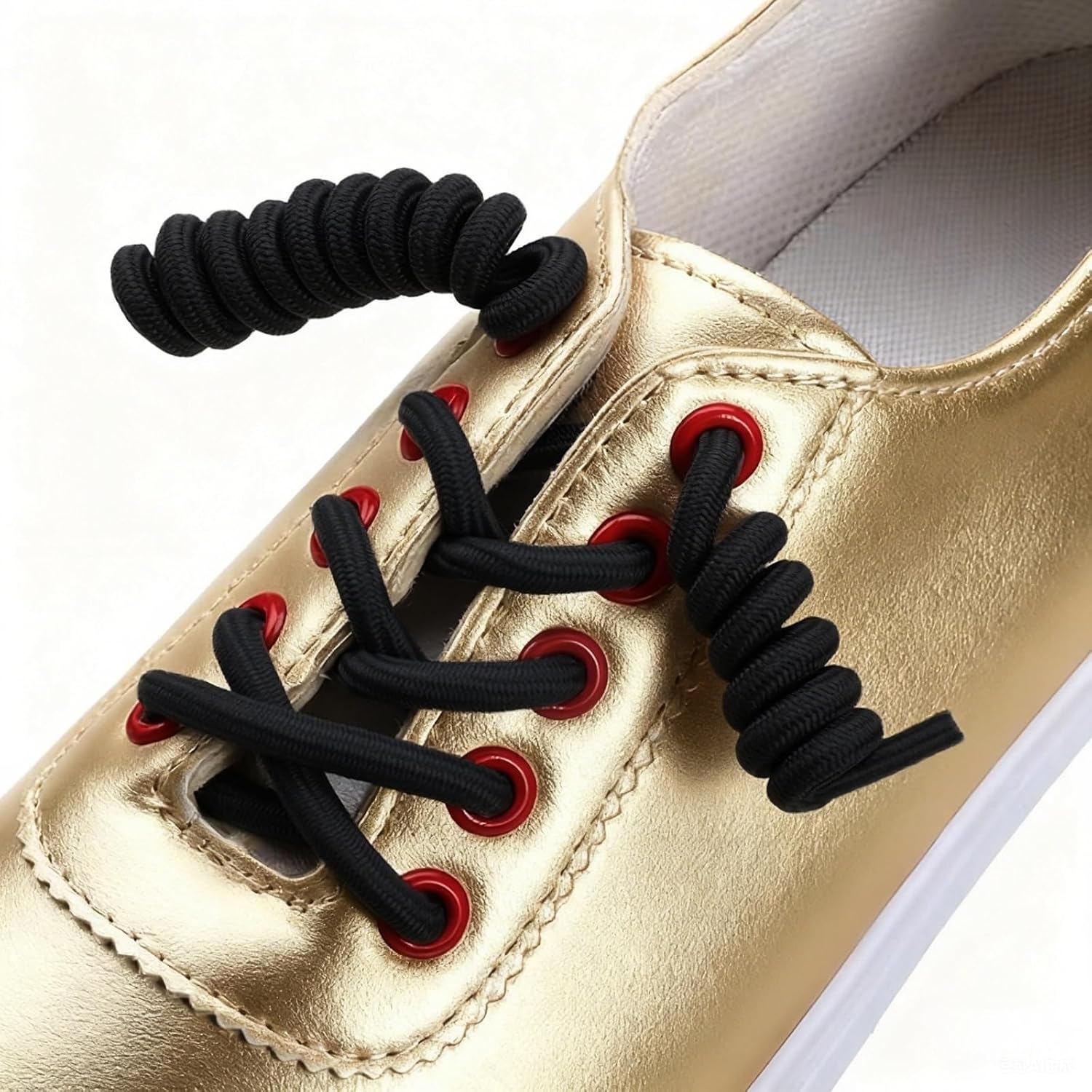 12Pcs Curly Elastic Shoe Laces, No Tie Shoelaces, Tieless Shoelaces, Anti-Fall for Adults Sneakers