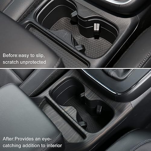 Miniatura 5 de Para Honda CRV 2023-2025 Panel protector de portavasos de consola central, accesorios de cubierta interior de grano de madera de lujo para CR-V LX,
