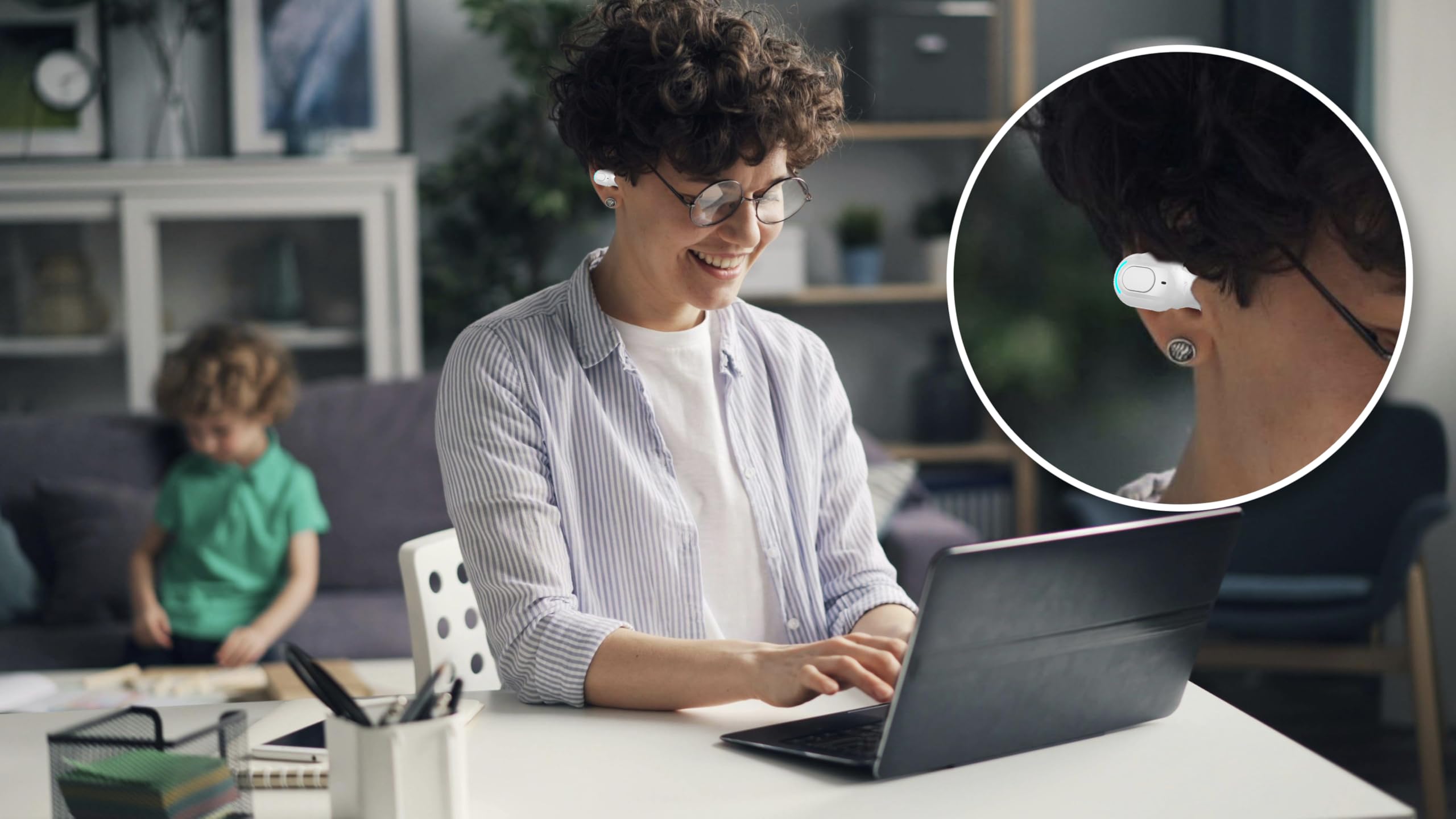 Auricolare Bluetooth Mono V5.2 - 20h Autonomia, Microfono Integrato, Per Telefoni E PC