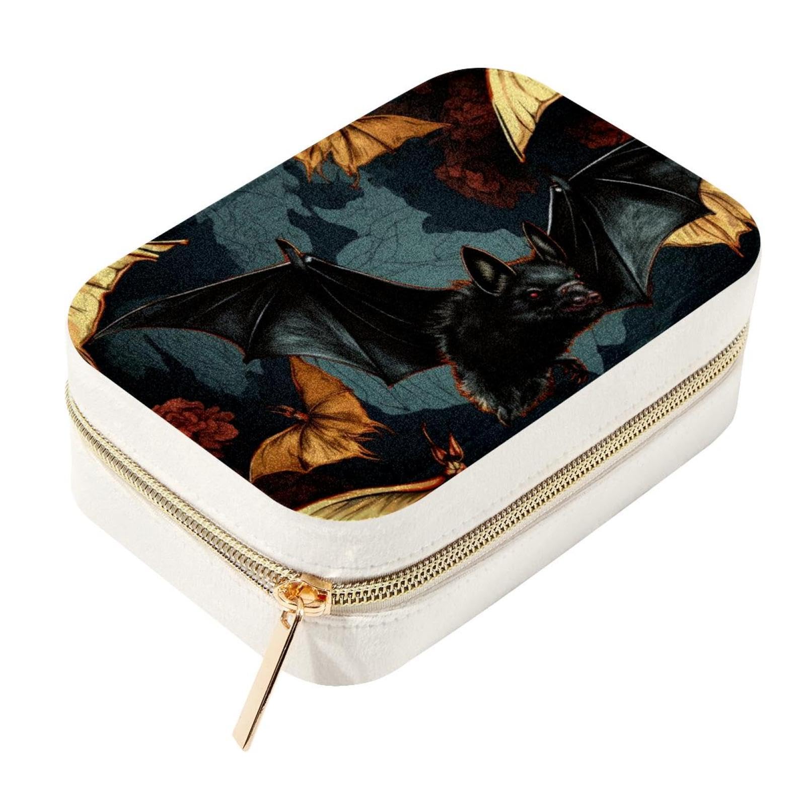 Étui à bijoux de voyage chauve-souris pour organiser vos boucles d'oreilles