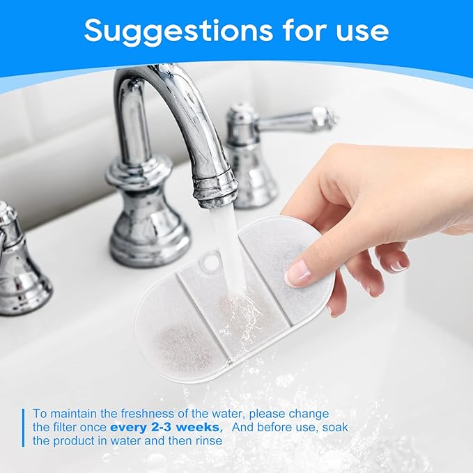 Filtros para Fuente de Agua para Gatos - 8 Filtros + 8 Esponjas Compatible con PETLIBRO PLWF002 miniatura 6