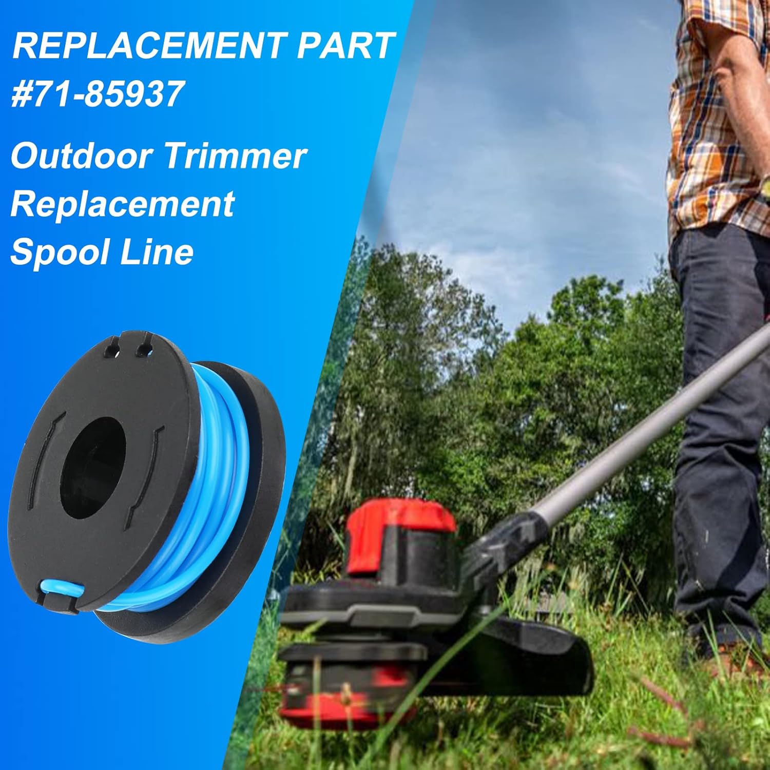 71-85937 Replacement Automatic Feed Spool 8ft 0.065" Compatible with Craftsman 071-74815,071-71816,071-74324 String Trimmer Weed Eater (8 Pack)