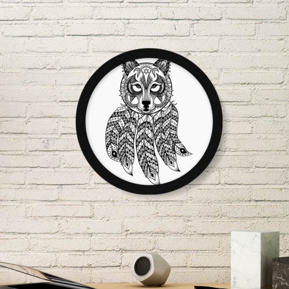 Image de raton laveur avec cadre rond noir, le cadeau de décoration murale idéal pour vos proches
