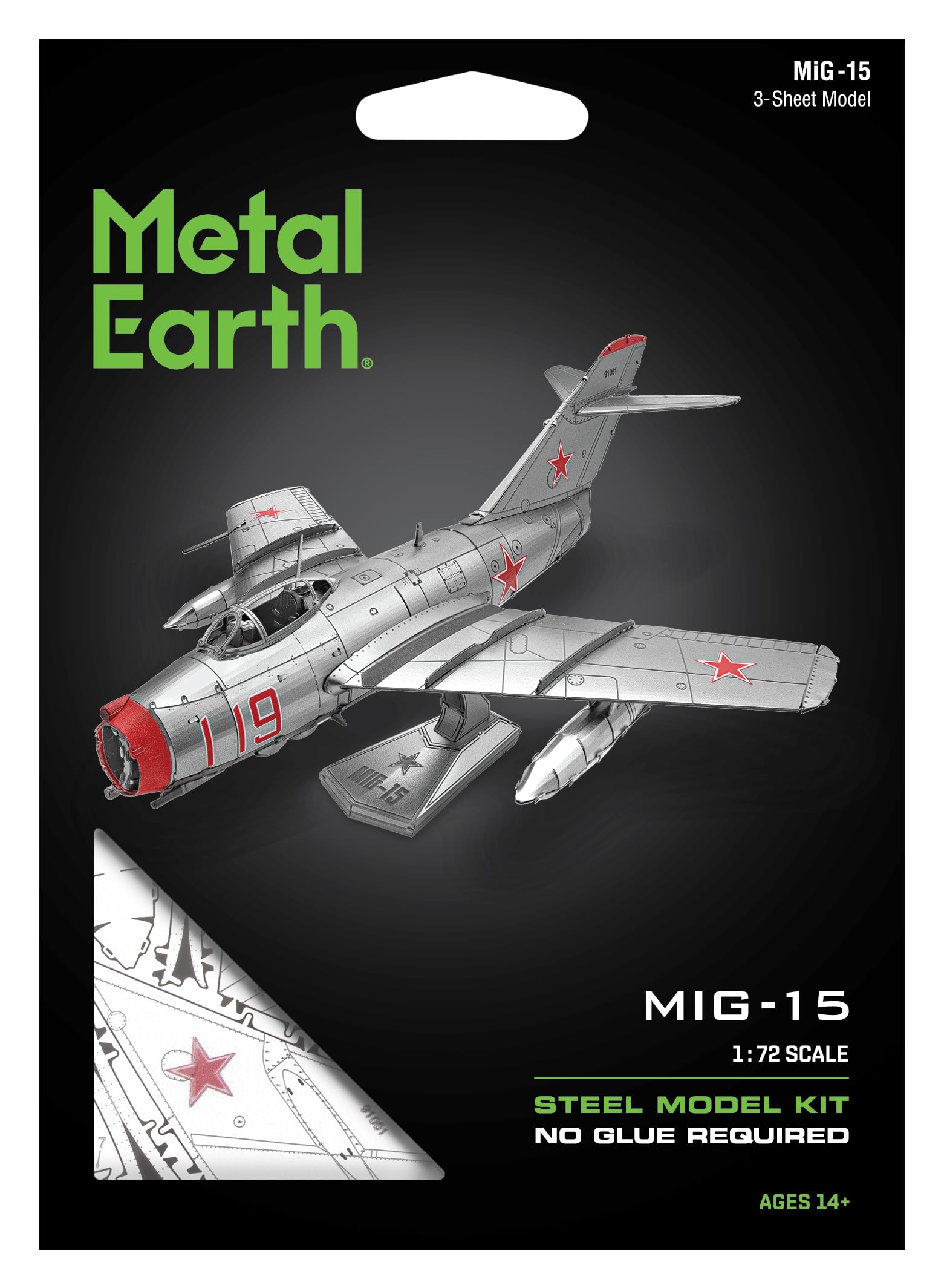 Metal Earth MIG 15 3D Metal Model Kit Fascinations - Image 2