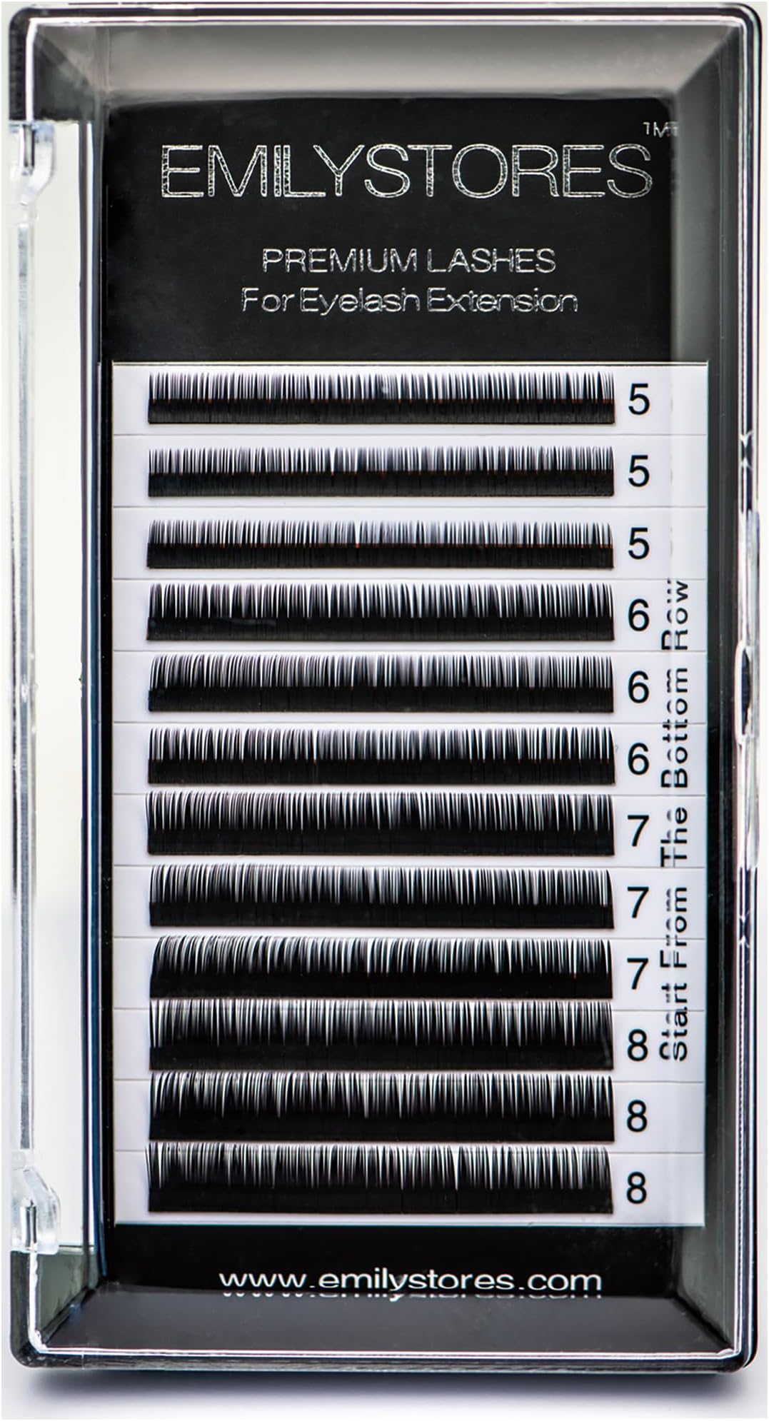 Bottom Lash Extension Eyebrow Eyelash Extensions Under Lower False Lashes Mixed J Curl 0.10mm Length 5mm 6mm 7mm 8mm In One Tray