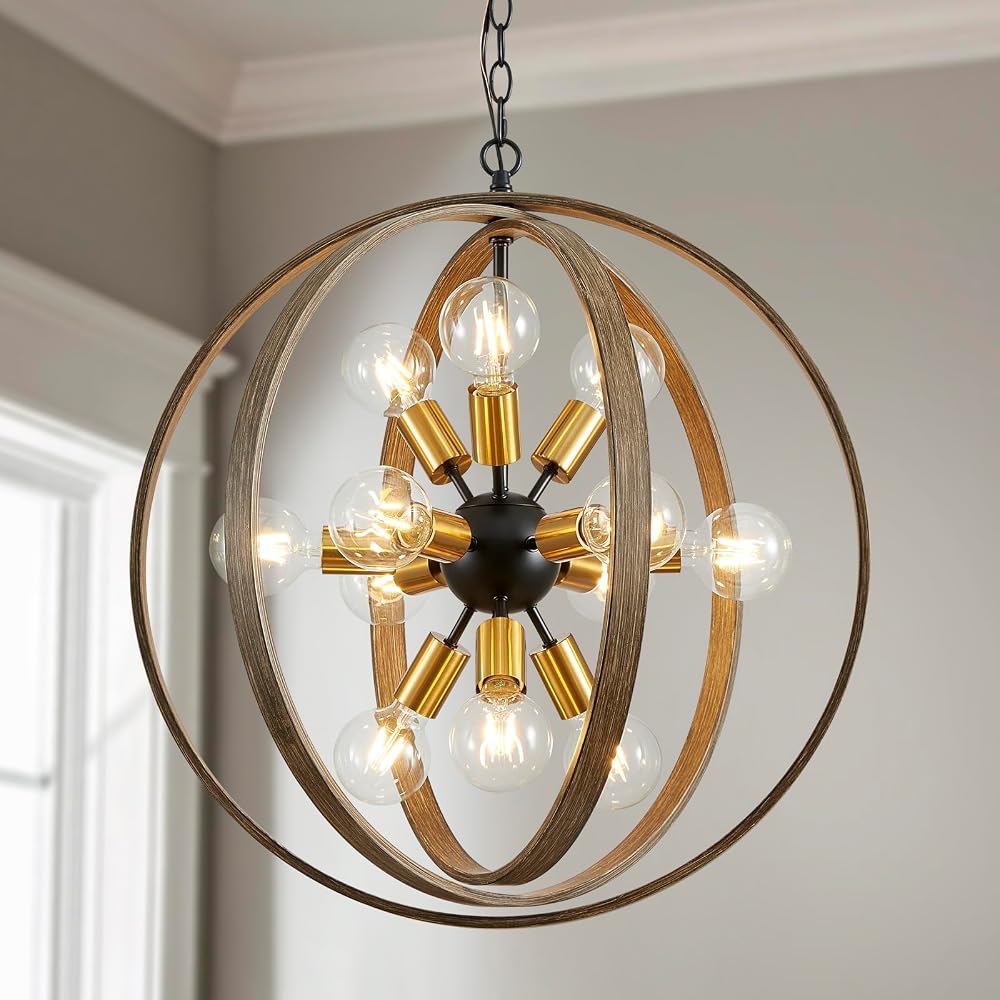 $27/mo - Finance Saint Mossi 12-Light Farmhouse Chandelier for Dining ...