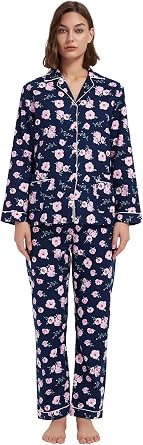 cotton flannel pajamas for women 100% cotton flannel pajamas set soft PJS cozy womens loungewear