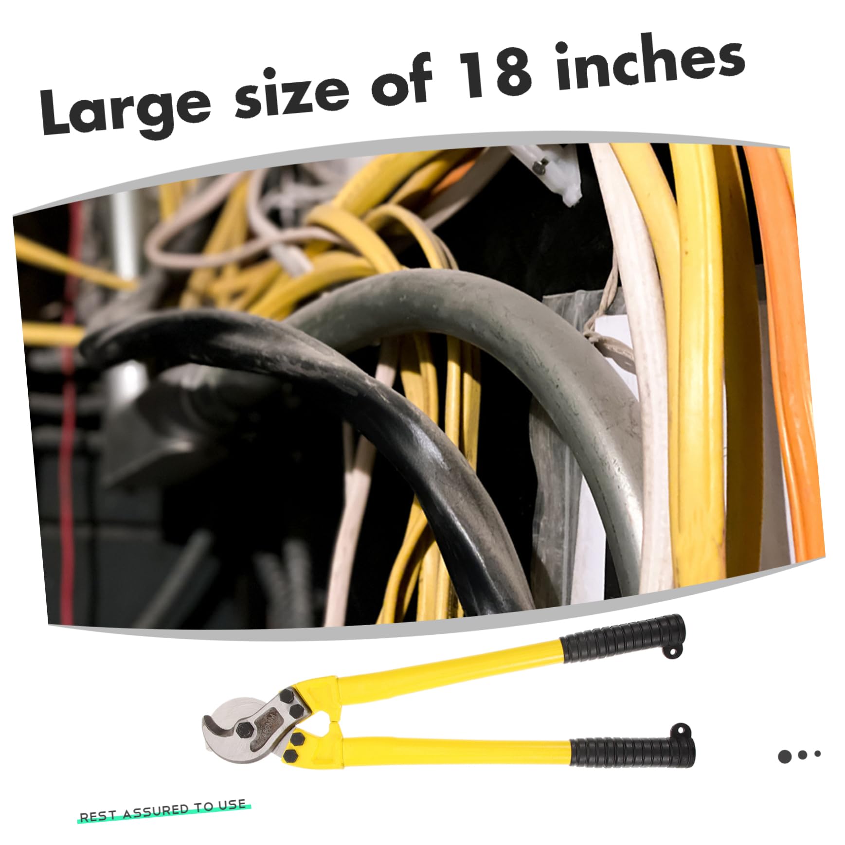 Taglierina Cavi Manuale da 18 Pollici, Utensile in Ferro Giallo