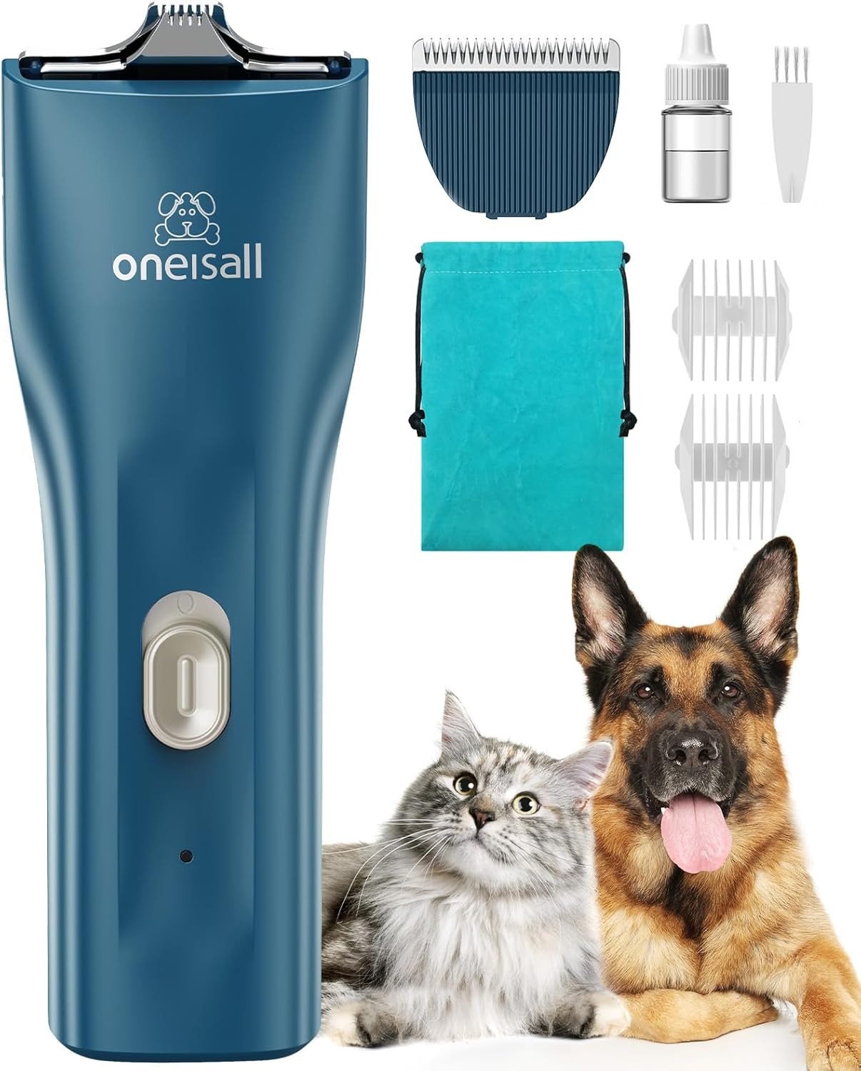oneisall Pet Clippers, Cat Clippers for Matted Hair, Quiet Cordless Cat