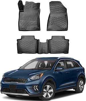 Floor Mats fits Kia NIRO Hybrid 2022-2025 | Custom Fit Floor Liner for Cars | Premium Quality Car Mats Black | Odorless All Weather Waterproof Durable 4.5D Liner