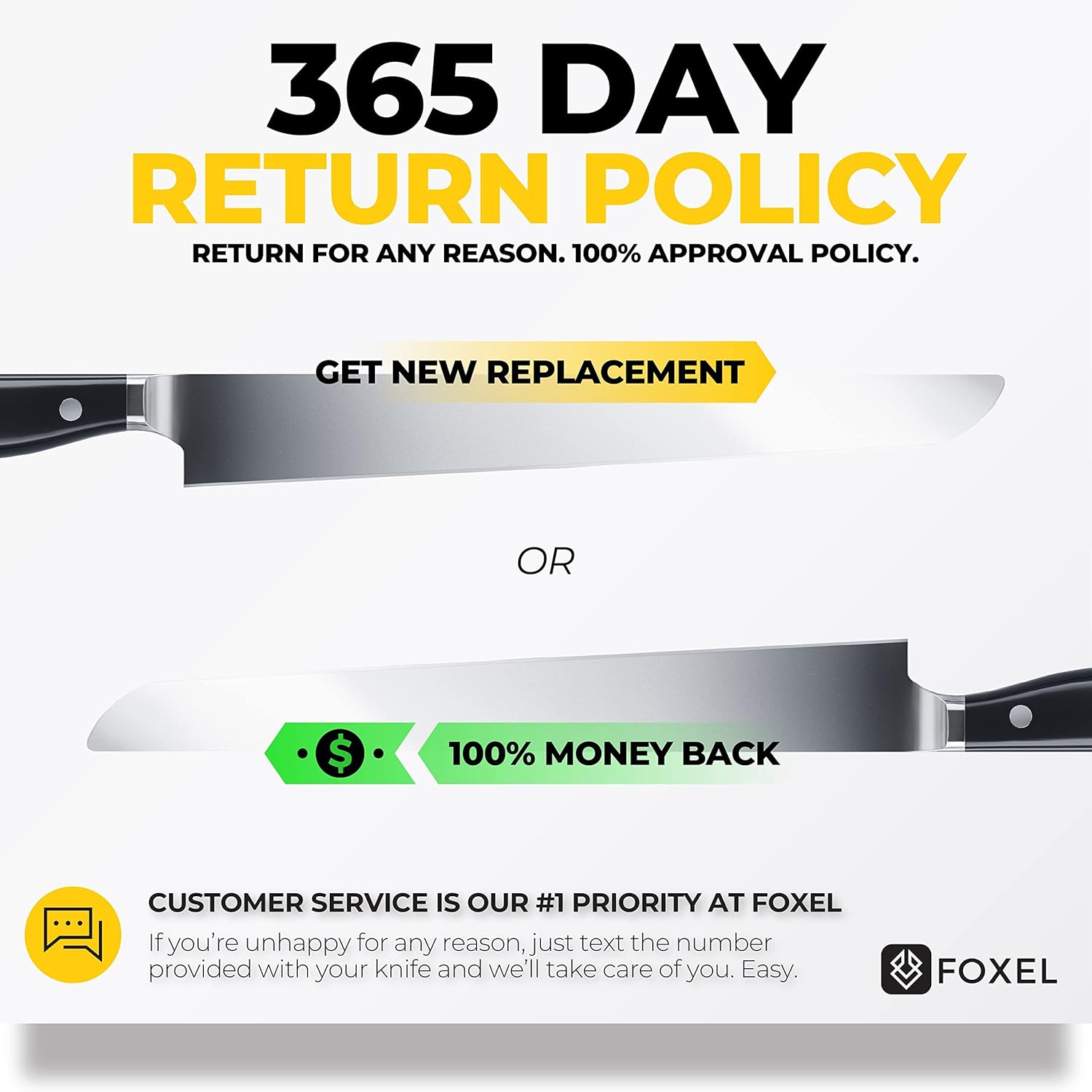 FOXEL Best Meat Carving Knife for Slicing or Cutting Turkey, Brisket, or BBQ - Razor Sharp VG10 Japanese Steel Long Large 10 inch Blade - Highly Rust Resistant and Durable: Home & Kitchen