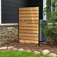 Enclo Concord 5ft No Dig Cedar Wood Privacy Screen Panel - Hide Trash Cans, AC Units, Outdoor Fence EC18022