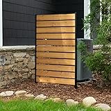 5ft H x 3.2ft W (1 Panel) No Dig Enclo Concord Cedar Wood Privacy Screen, Great to Hide Trash Cans, Decorative Patio Privacy Screen, Outdoor Privacy Fence Panel, Air Conditioner Fence, EC18022 60.5in...