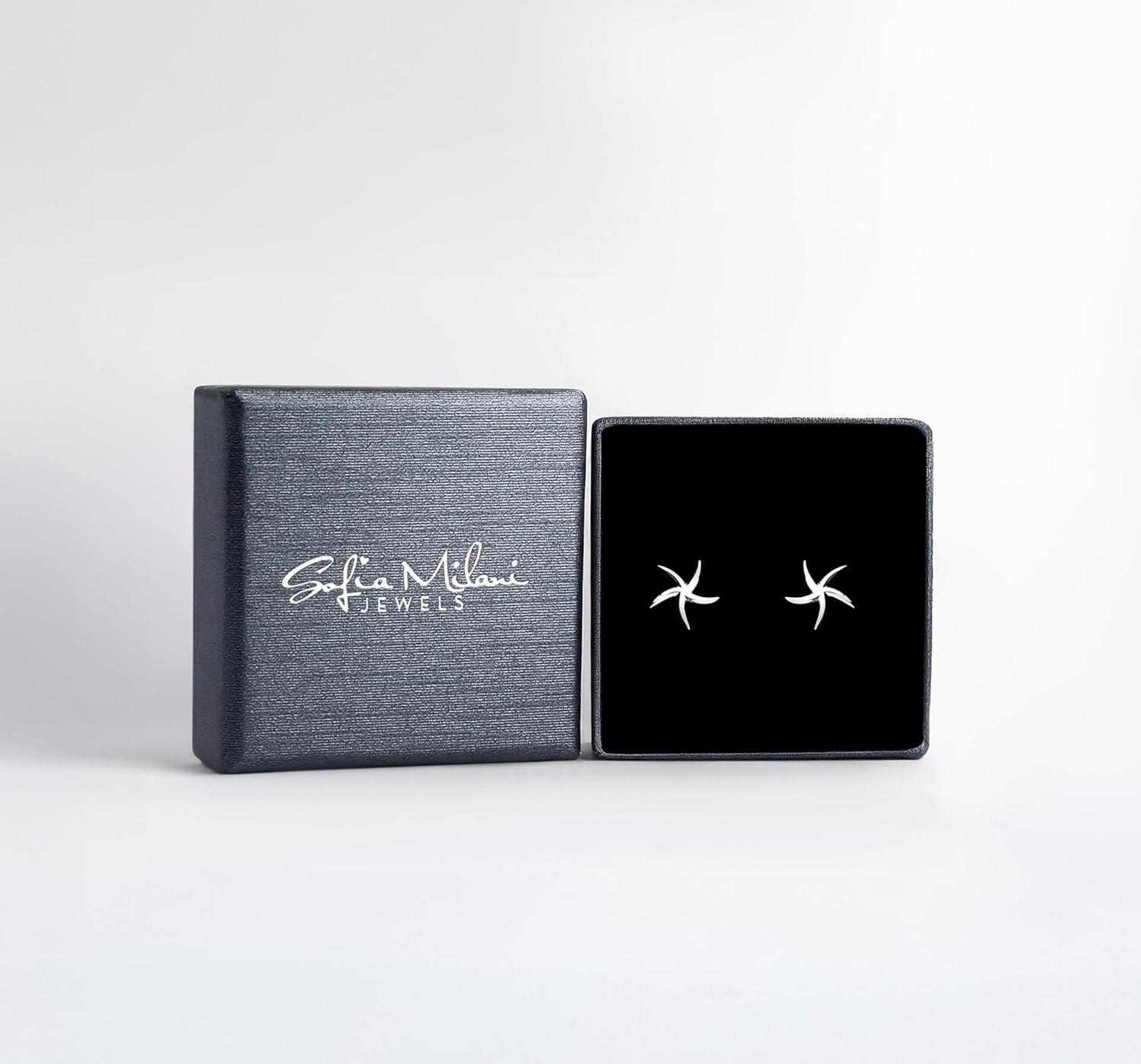 SOFIA MILANI - Solid 925 Sterling Silver Earrings for Women - Starfish Stud Earrings - 20765