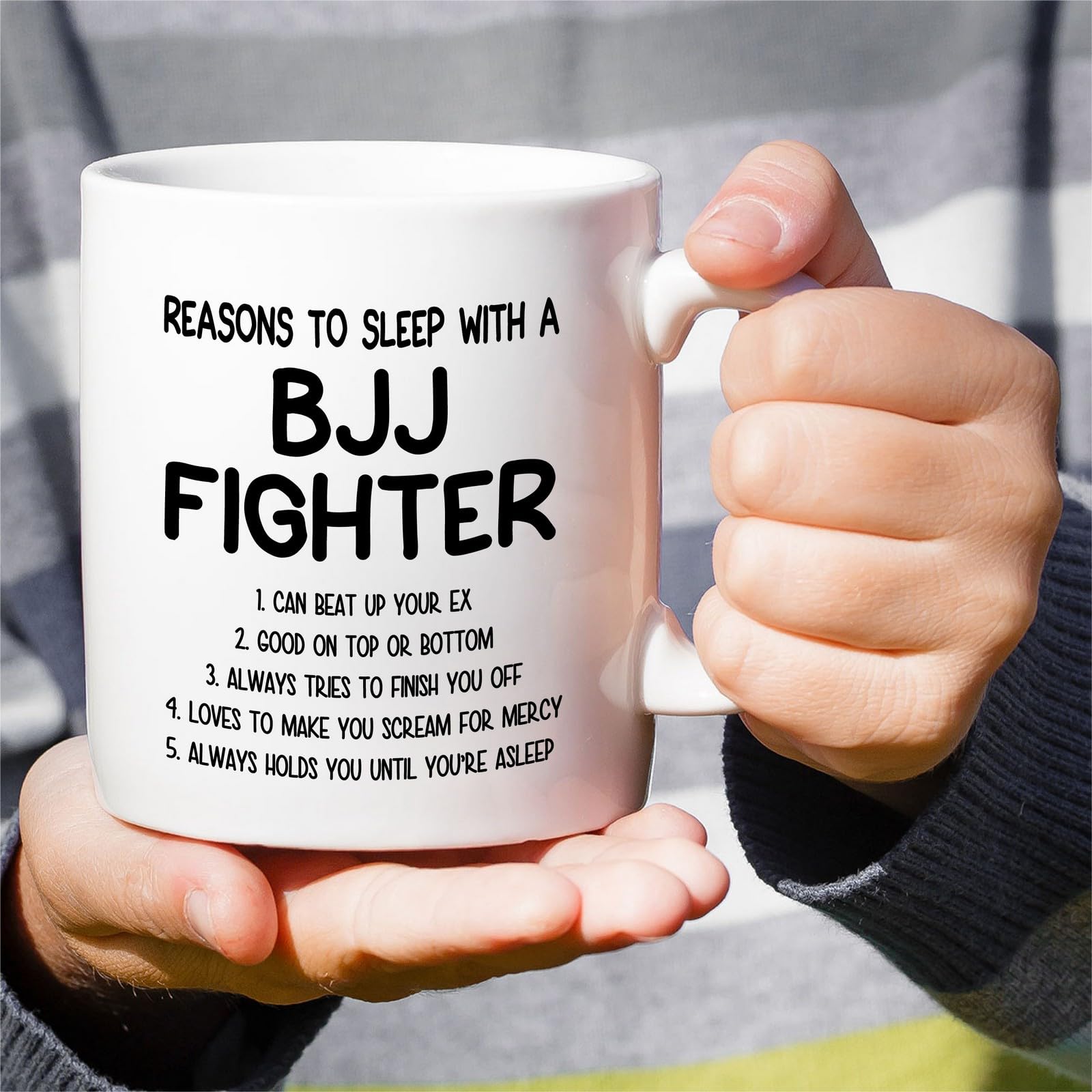 Amazon.com: Retreez Funny Brazilian Jiu-Jitsu Mug - Reasons To Sleep With a  BJJ Fighter - 11 Oz Ceramic Coffee Cup - Humorous Gift for Jiu-Jitsu  Enthusiasts, Martial Arts Student, Instructor and BJJ