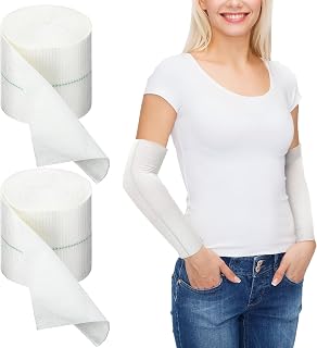Geiserailie 2 Rolls Wet Wraps Bandage for Eczema Elastic Tube Bandages Tubular Bandage Eczema Sleeves Support Wet Wrap Therapy for Eczema Treatment for Adults (Green, 2" x 5.5 Yd)