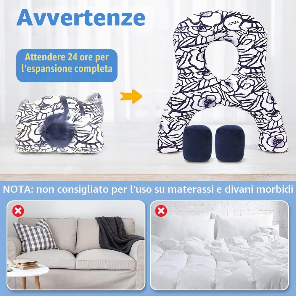 Cuscino a faccia in giù dopo l'intervento chirurgico dell'occhio per dormire sullo stomaco dormiente Cuscino prono per massaggio poggiatesta per letto (modello)