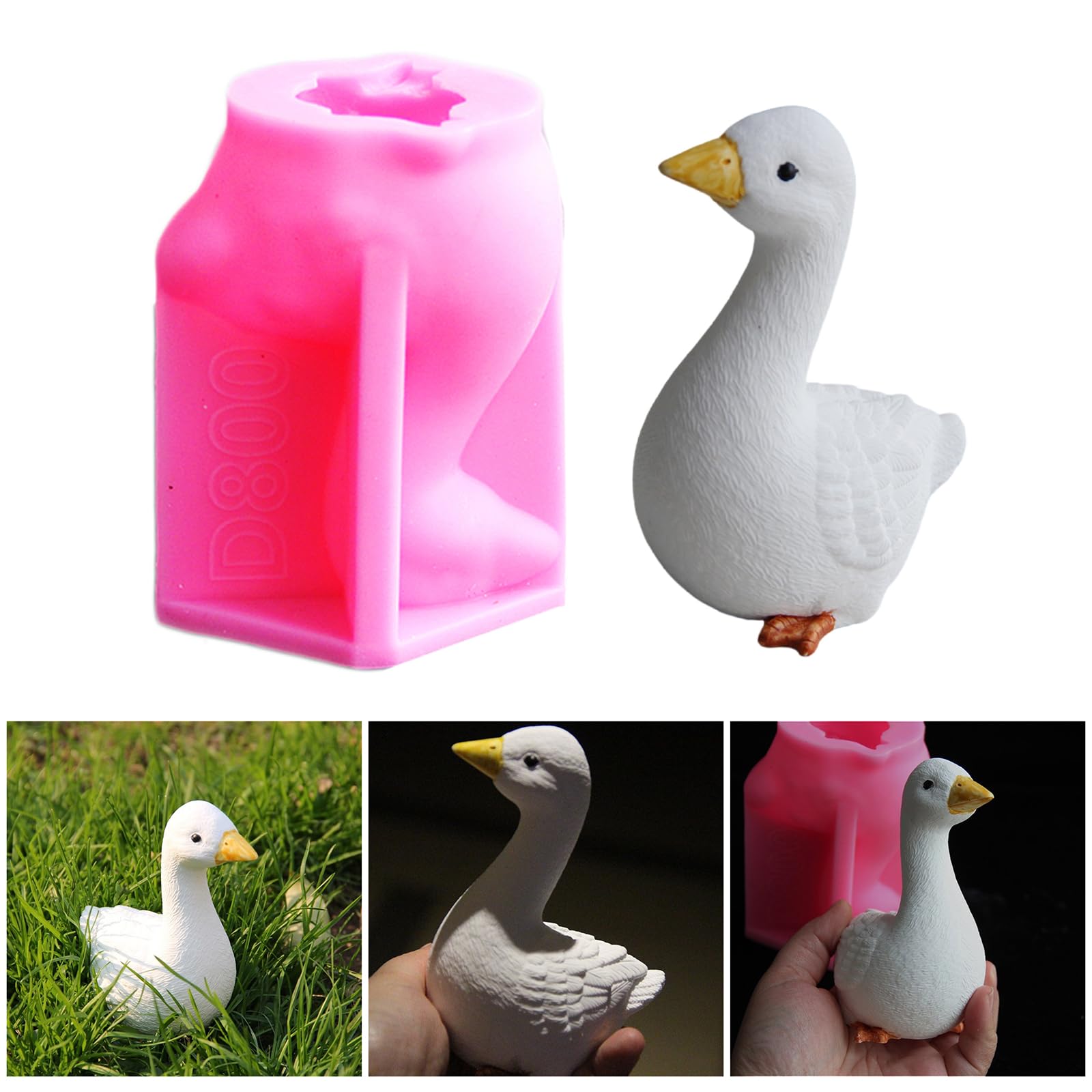 Stampo in silicone riutilizzabile per aromaterapia a forma di anatra per sapone desktop ornamento stampo gioielli strumento