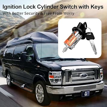 Ignition Lock Cylinder Switch with Keys, Compatible with 1996-2016 Ford, 1996-2007 Lincoln, 1996-2007 Mercury, 1998-2009 Mazda, Replace#: 924-724