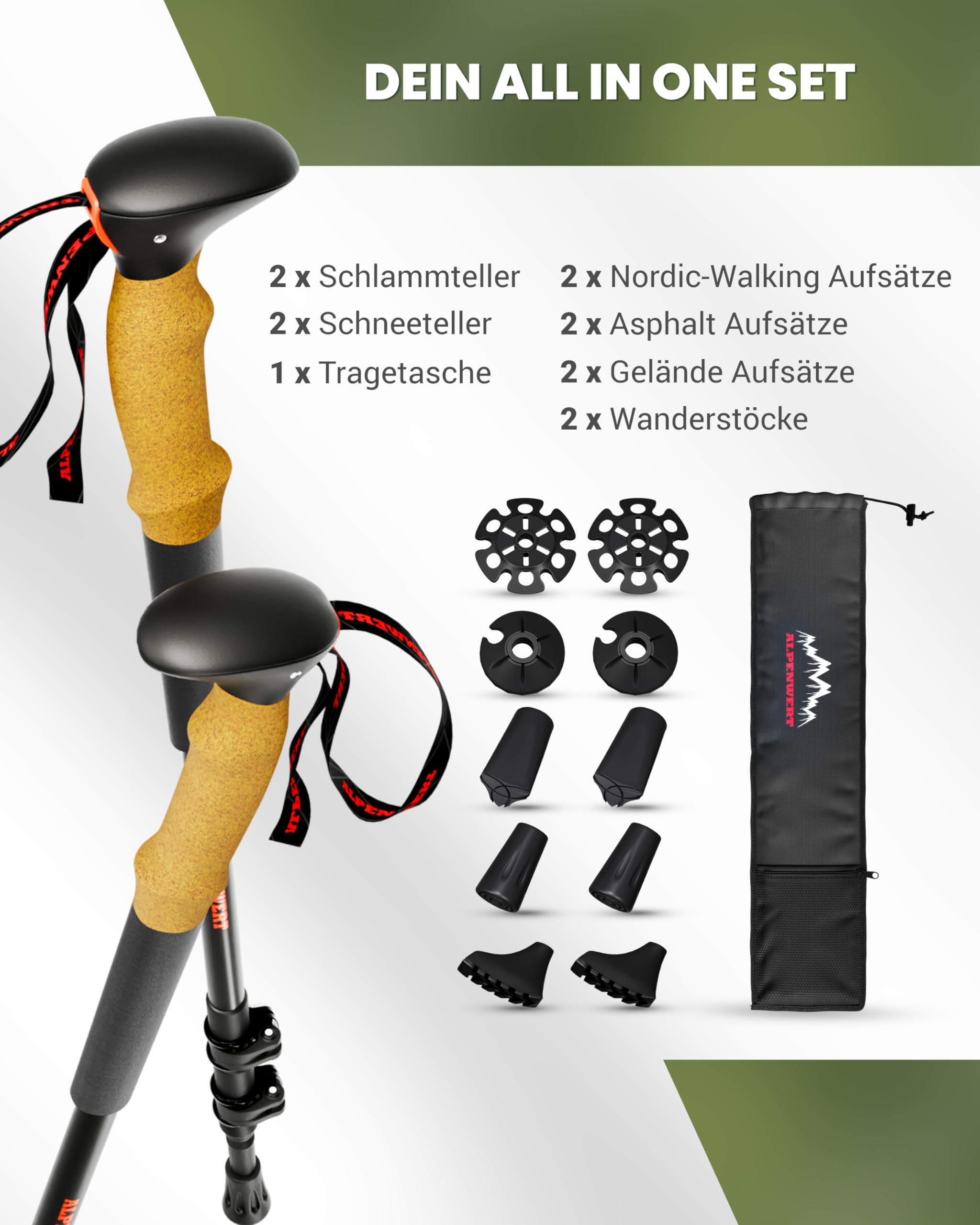 DOBESTS Bastoni da Trekking, Bastoncini Trekking Pieghevoli Nordic Walking in Alluminio e Carbonio, Regolabili da 110 a 130 cm (blu