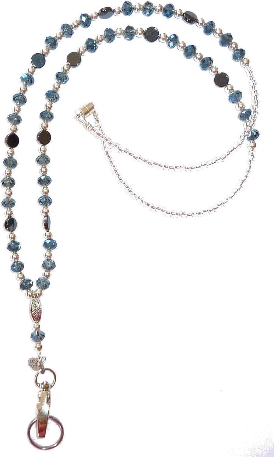 Hidden Hollow Beads Women's Unique Artisitc Beaded Lanyard Strong Breakaway Clasp for ID Badge Card Holder Teacher Cruise Keys Keychain