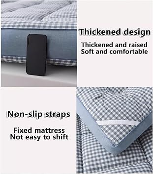 Floor Mat Mattress Thick Sleeping Pad Floor Mattress, Folding Futon Mattress, Floor Futon Mattress, Roll Up Mattress for Floor, Easy to Store Mattress Folding Guest Bed, Travel Mattress