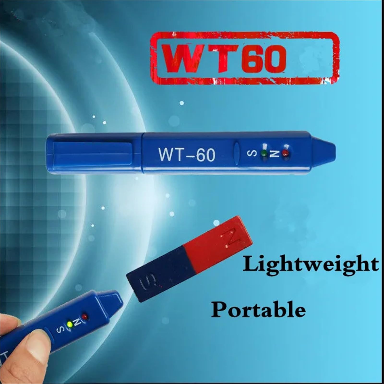 Miernik pola elektromagnetycznego Wt-60 Dozymetr Promieniowania Gaussomierz Detekcja Magnetyczna Pióro Oznaczające Magnesy Pomiar Klasy Ns Północ Południe Detetor