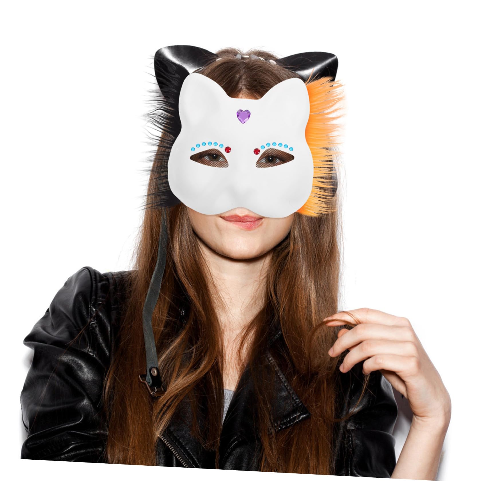Katzen Gesichtsmaske Bausatz 1 Satz Papier, Filz, Mull und Kunststoff