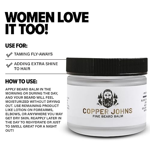 Miniatura 5 de Copper Johns  Bálsamo para barba  Forma de barba con sujeción media a firme  Sellos en humedad  Fabricado con manteca de karité, aceite de jojoba y