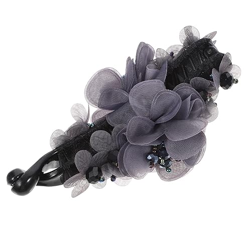 Pinza para el pelo de plátano, pinzas para el pelo de flores, pinzas de mandíbula para el cabello con diamantes de imitación, pinzas para el cabello