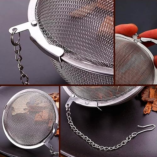 Miniatura 7 de Colador de bolas de té – 2 piezas de acero inoxidable, bolas de té, infusores de té de 2.1 pulgadas para té más pronunciado, té suelto, infusor de