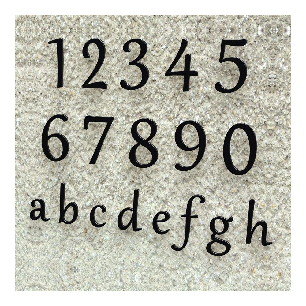 Numero civico N. 6 - carattere: classico - altezza: 20 - 30 cm - molti colori disponibili, RAL 9005 tiefschwarz (schwarz) glänzend, 30 cm
