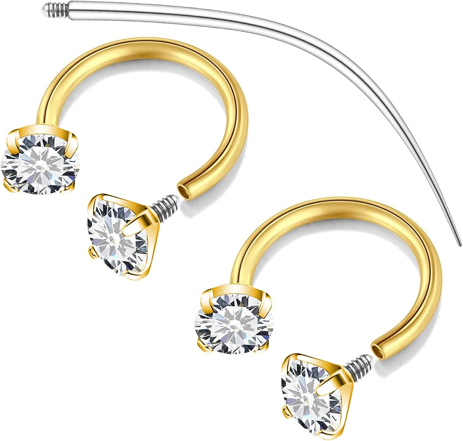 316L Horseshoe Nose Rings,Cartilage Lip Helix Piercing Jewelry