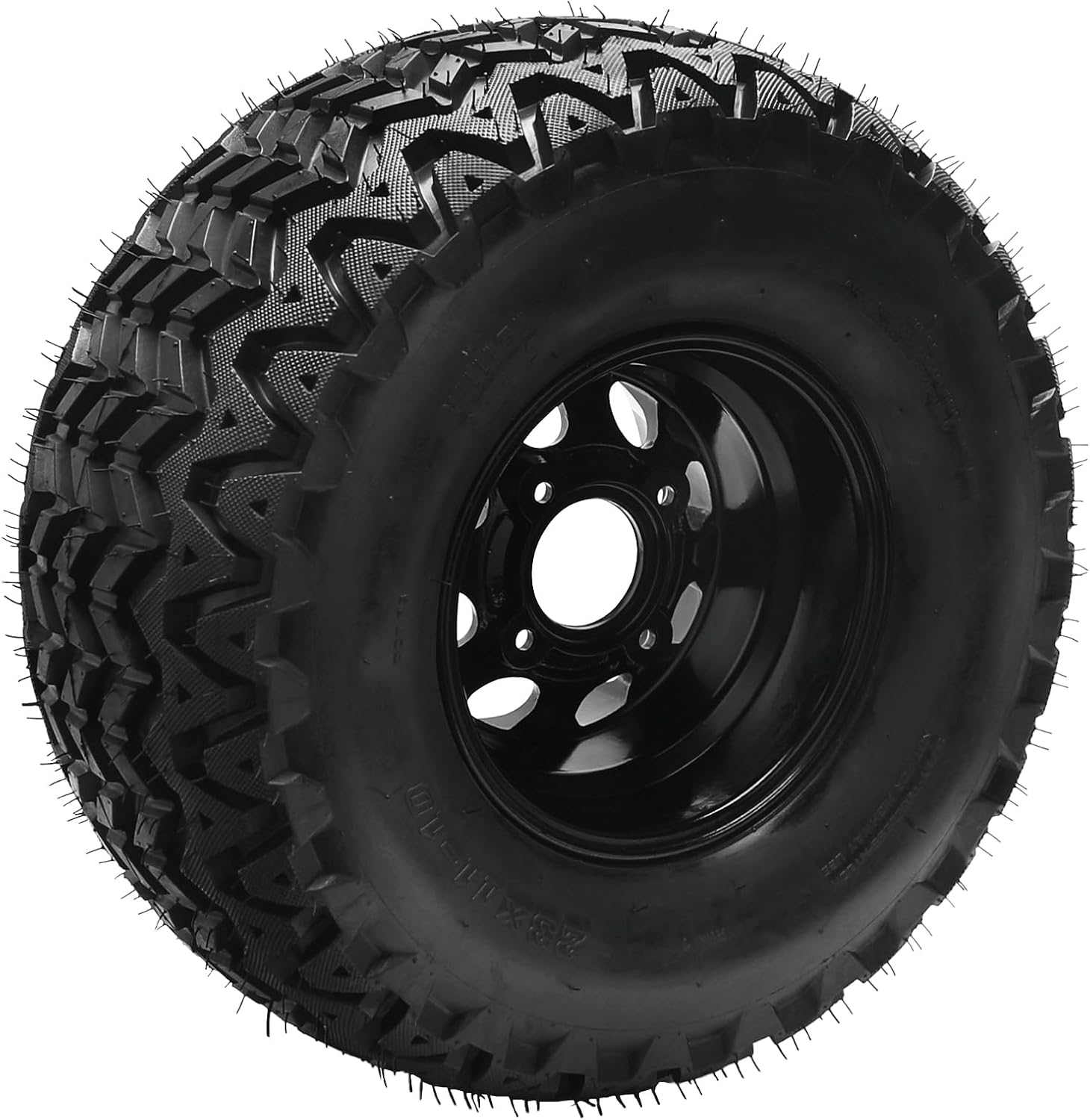 23x11-10 Tires and Rims 23x11x10 10" ATV Tire and Wheel Assembly 4 Bolts & 23T 4 Stud Rear Axle Wheel Hubs for ATV UTV Go Kart Garden Tractor Lawn Mower Quad Bike Golf Cart Snowblower